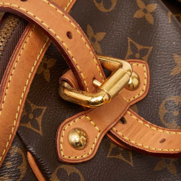 LOUIS VUITTON Authentic Brown Monogram Leather Bag - Picture 8 of 13